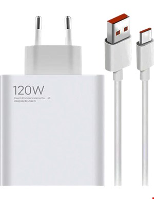 شارژر 120 وات اوریجینال شیائومی مدل MDY-13-EE به همراه کابل USB به Type-C ا Xiaomi MDY-13-EE 120W USB & USB Power Adapterاصل