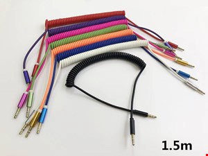 کابل aux فنری مدل mh12 به طول 1.5 متر ا Cable aux mh12 1.5m اصل