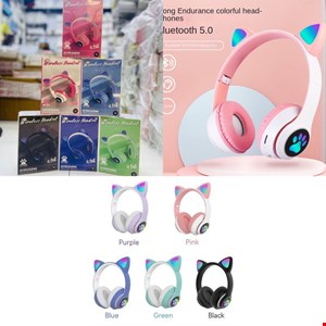 هدفون بلوتوث عروسکی طرح گربه مدل MZ-023 ا MZ-023 CAT Earphone