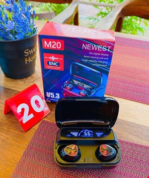 هدفون بی‌سیم. هندزفری بلوتوثی. ایرپاد اصل M20 v5.3 damix نویز کنسلینگ ا Headphon headset Arepod Bluetooth wireless M20 v5.3 ENC