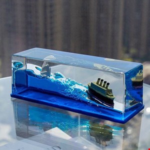 کشتی دکوراتیو معلق کارائیب مروارید سیاه cruise ship fluid drift bottle Black Pearlاصل