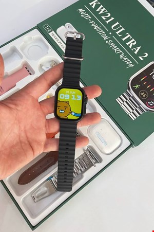 پک ساعت هوشمند مدل KW21 ultra2 به همراه 7عدد بند و ایرپاد پرو ا KW21 Ultra2کپی